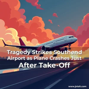 Artistic representation for Tragedy Strikes Southend Airport as Plane Crashes Just After Take-Off